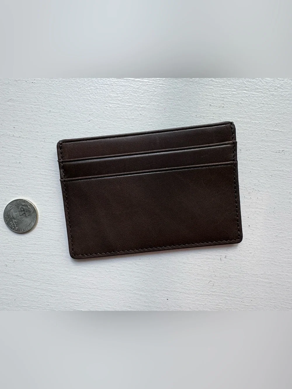 Leatherology Classic Brown Leather Card Holder - Men's Slim Wallet